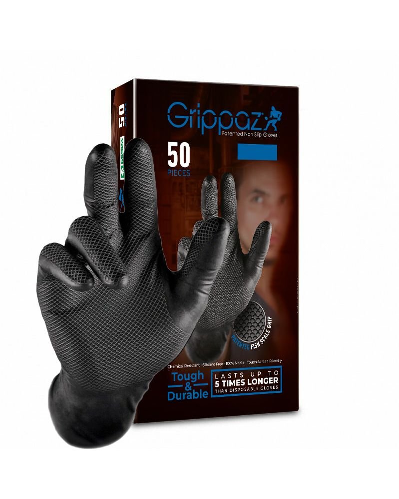 50 GANTS NOIRS TAILLE L