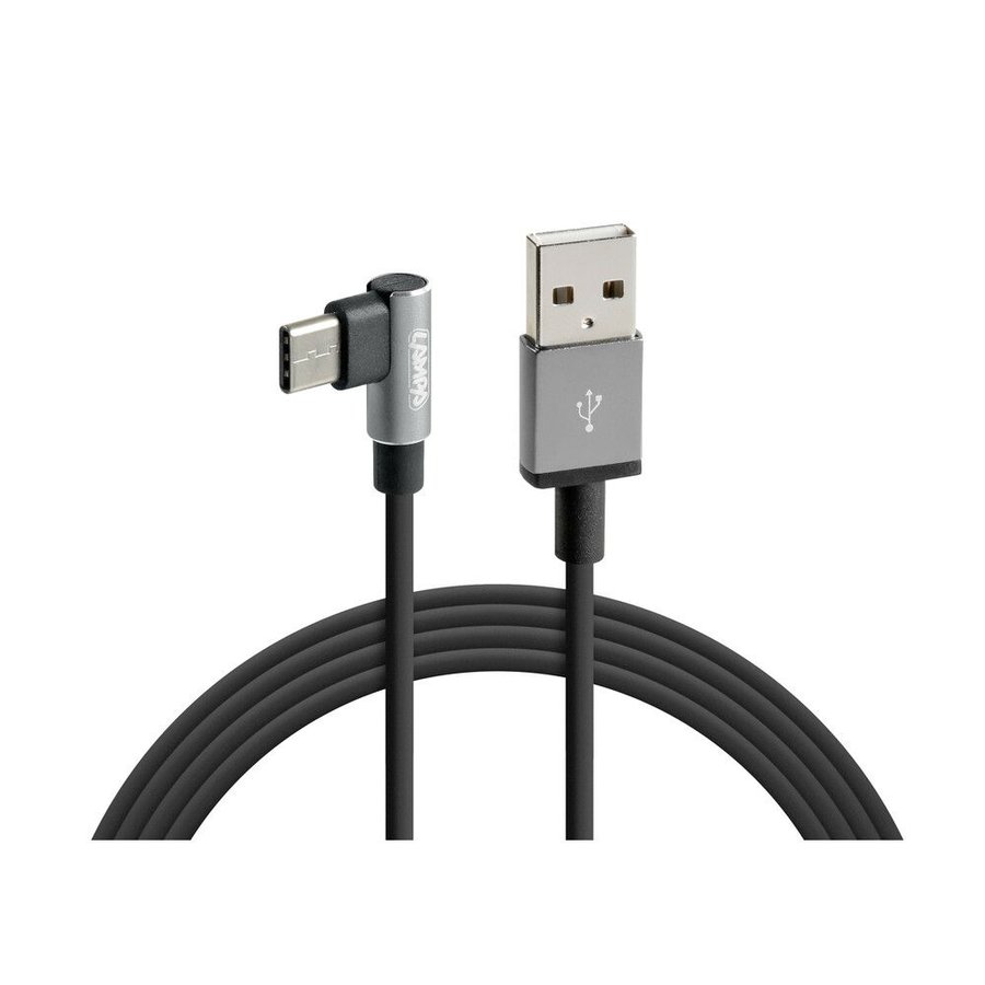 CABLE 90 DEG USB > USB-C 100 CM NOIR