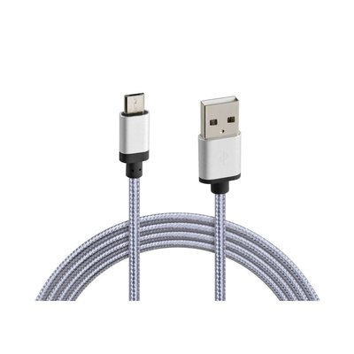 CABLE RENFORCE USB > MICRO-USB 100 CM GRIS